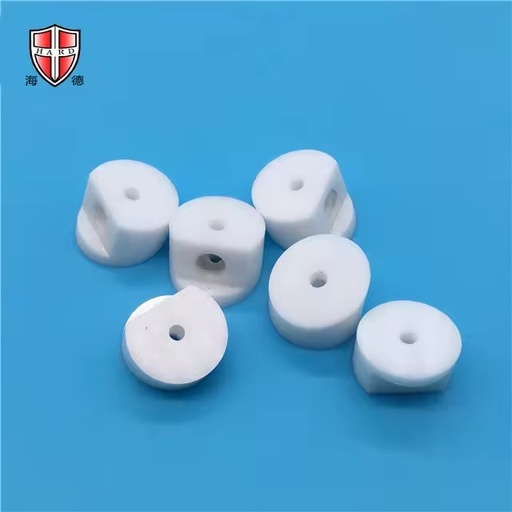 High Precision Custom CNC Machined Zirconia Ceramic Structural Parts ZrO2 Components with Cross Holes for Industrial Equipment