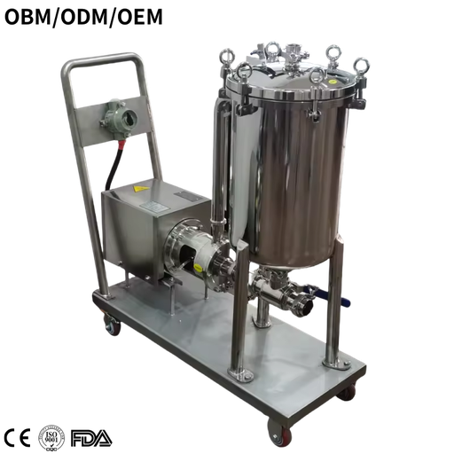 Portable Sanitary Emulsifying Pump for Homogenizing & Mixing Equipment for Mayonnaise Meat & Chemicals Milling Motor Inclusive