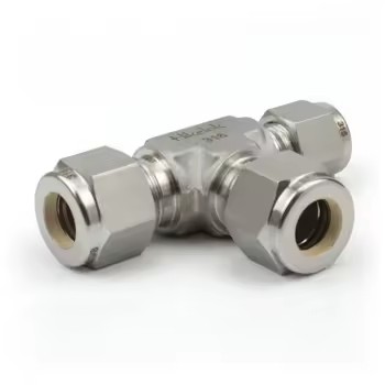Factory Dual Ferrule Stainless Steel Tube Fittings 1/4 Inch 1 Inch T Union Tee Connector for Stock