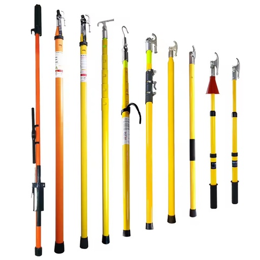 IR-235 High Voltage Fiberglass Insulated Operation 5M 10M Telescopic Triangle Hot Stick