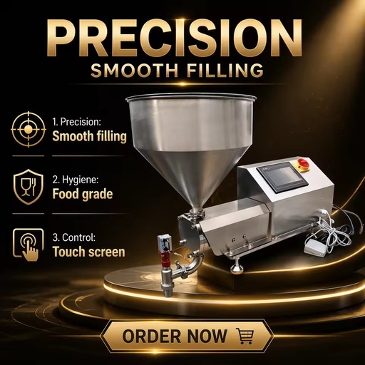 Rotary Servo Motor Semi-Automatic High-Accuracy Low Noise Plastic Bags Bottles Filling Machine for Peanut Butter Lotion Cream