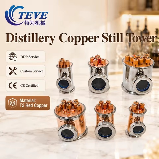 Copper Column Bubble Plates Pump Spare Part for Micro Distillery Copper Still Tower Electric Powered Eco-Friendly Energy Saving