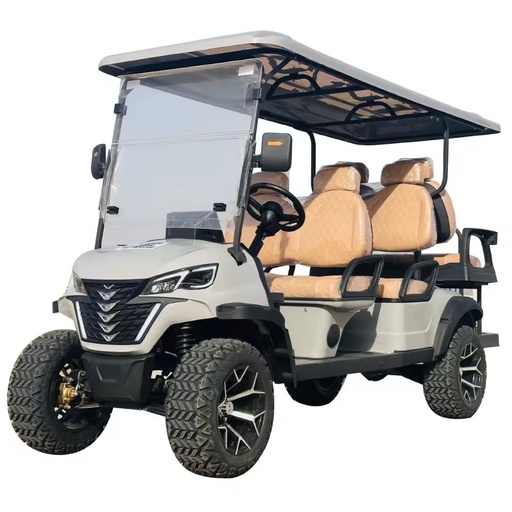 All Terrain Four-wheel Aluminum Chassis 6 Seater 72V Lithium Battery 4x4 Electric Golf Cart with Side Step 70km/h