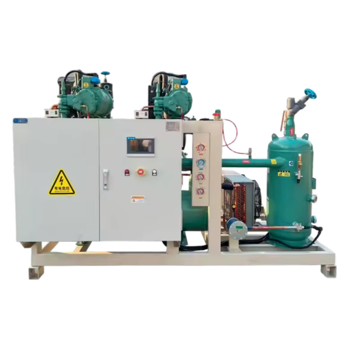 Industrial Fusheng Energy Saving Screw Compressor Unit with Pump & Motor for Cold Room & Freezer Refrigeration Systems 380V