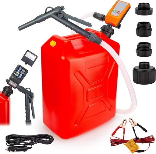 3.2GPM Plastic Manual Nozzle Centrifugal Fuel Transfer Pump-Battery Powered Durable & Effortless to Use