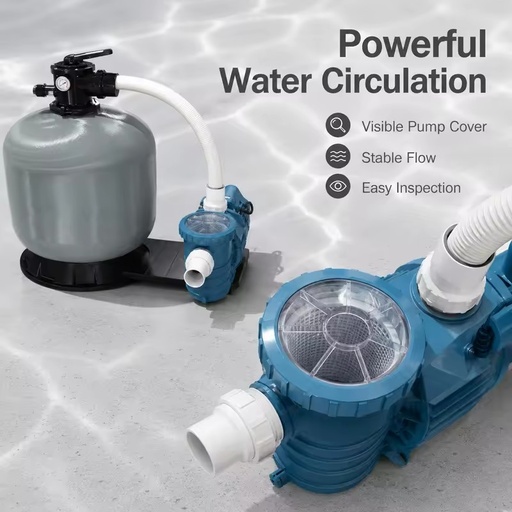 OEM All-in-one Energy-saving Pool Filtration Sand Pump System Sight Glass Anti-leak Connectors for Inground Swimming Pool Spa