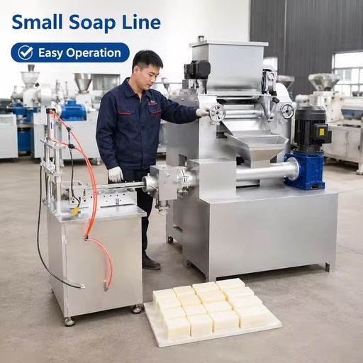 Mini Soap Production Line DDCT-50 20-200kg/h for Spa Soap Production to Achieve Energy Saving