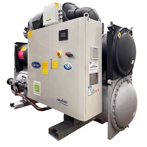 Used Variable Frequency Water Cooled Screw Chiller 1077KW R134a Commercial HVAC Energy Saving System Unit System