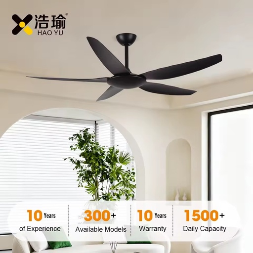 #3257 56-Inch Abs Blades Modern Decorative Silent DC Motor Energy Saving Class A+++ Ceiling Fan Remote Control