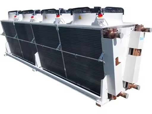 V-Type Dry Air Cooler with Axial Fans Sanyo Screw Compressor for Data Center Immersion Cooling & Server Rooms Energy Saving