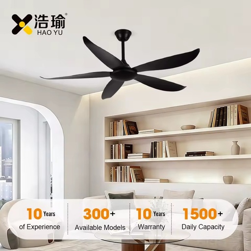 #3265 Factory Direct 54-Inch Abs Blades Modern Decorative Ceiling Fan with Remote Control Silent Energy Saving Bldc Motor