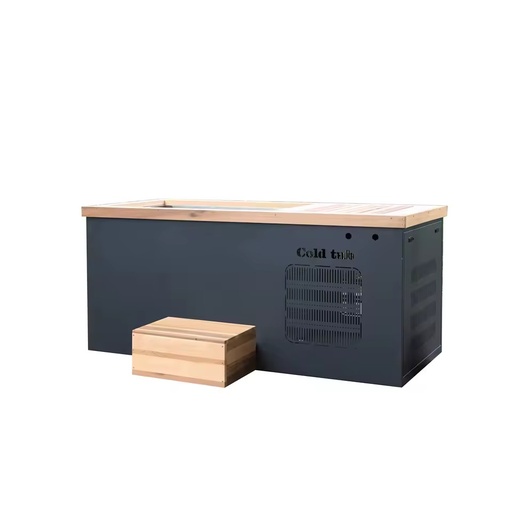 Canadian Cedar Cold Plunge Ice Bath Tub with Chiller Energy-Saving Outdoor Safe Shower Fitness Recovery Accessory