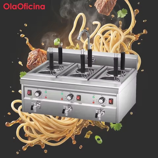 LPG 6-head Gas Noodle Cooker Commercial Stainless Steel Pasta Boiler Energy Saving Mode High-Efficiency Gas Cooking Equipment