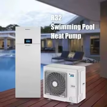 High Efficiency R32 Air Source Heat Pump Pool Cooling System for Commercial Use with Solar/Gas USB Power Energy Saving WiFi