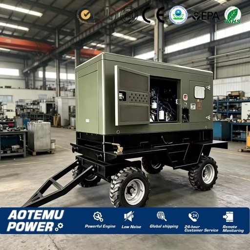 Manufacturers Trailer Diesel Generator 100KVA/80KW Diesel Generators Water Cooling Silent Diesel Generator Electric