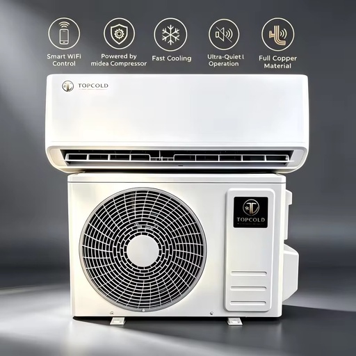 Smart Wifi DC Inverter 12000 18000 24000BTU Split Air Conditioner Heat Pump AC Energy Saving R32 for Hotel Garage Outdoor RV