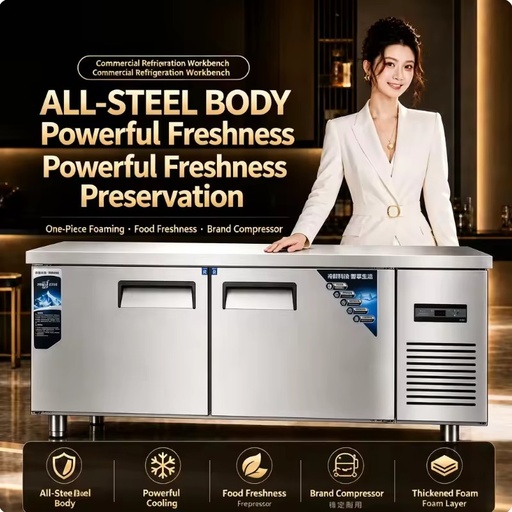[Energy Level 1/All Steel All Copper] Refrigerator Freezer Workbench / Prep Worktable Perfect for Restaurant Food Preparation