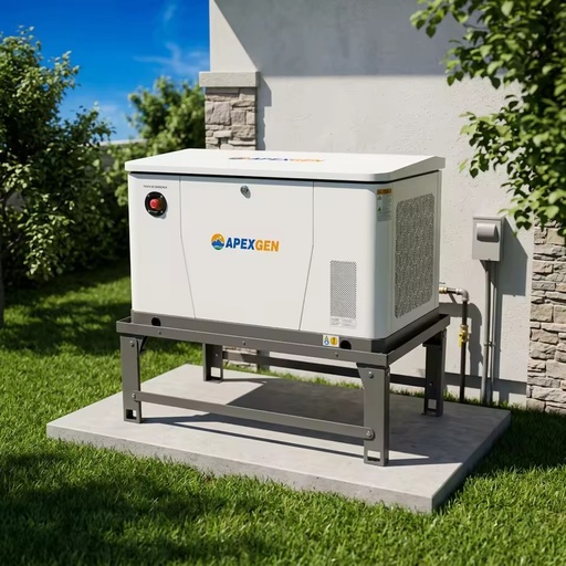 12kW Home Generator Gas Powered Dual Fuel NG LPG Auto Backup Easy Installation Three in One Support Frame