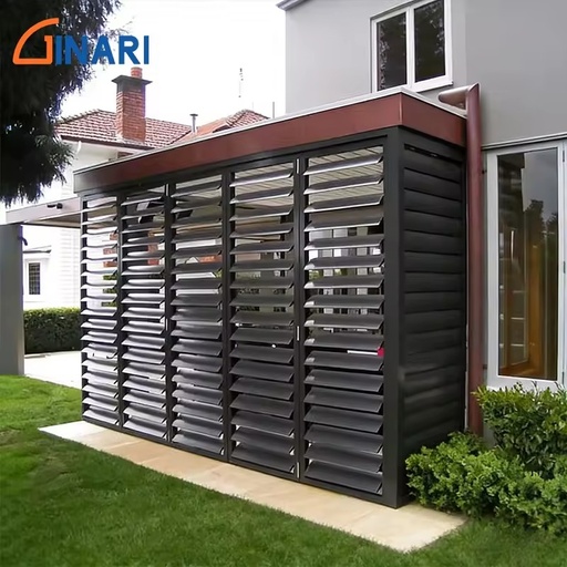 Automatic Flexible Energy Saving Rectangle Aluminum Louver Outdoor Ventilation Shutters Sunshade Waterproof Blind Hospital Use