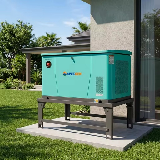 8kW Home Gas Standby Generator Dual Fuel NG LPG Easy Install Optional 3-in-1 Shipping Storage Install Base