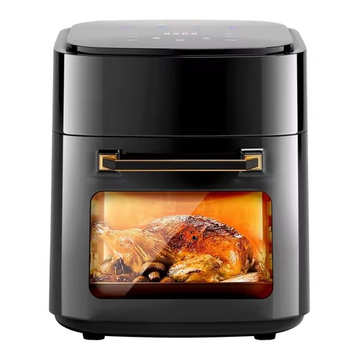 15L Stainless Steel Modern Air Fryer Silicone Liners LCD Display Touch Screen Control Oil-Free Electric for Household Healthier
