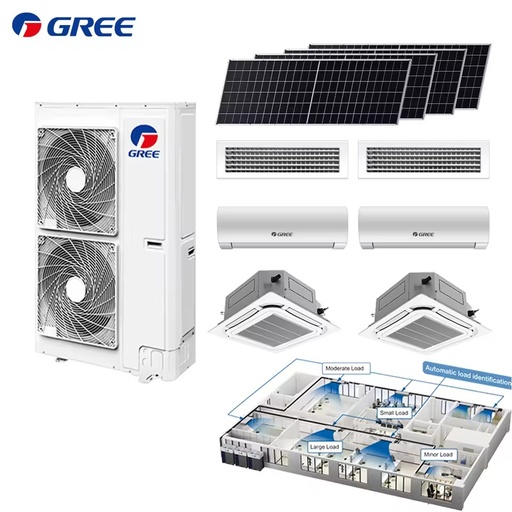3.5HP 12kW DC Solar Central Air Conditioner Commercial Cassette Gree Multi Zone Mini VRF Split Energy-Saving Household Outdoor