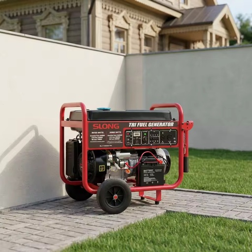 Ready to Ship 50hz 220v 9000W Gasoline Natural Gas LPG Portable Generator Open Frame Air Cooled Engine with Wheels for Home