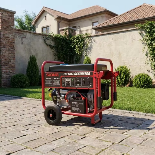 Ready to Ship Portable 9000W Generator Tri Fuel Gasoline LPG Natural Gas Air Cooled Engine for Home and Jobsite