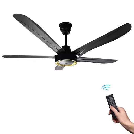 Heavy-duty Stylish 56 Inch Metal Ceiling Fan 5-Blades Eco-Friendly BLDC Energy Saving Ceiling Fan for Home Office Use