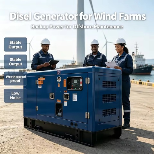 YUNNEI Silent Diesel Generator Set 20KW 30KW 40KW 50KW 3 Phase Unit for Wind Turbine Project Outdoor Stable Working Power 100kva