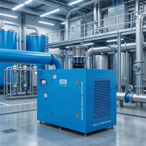 Wastewater Treatment Aeration Equipment Energy Efficient Industrial Magnetic Levitation Air Blower 30HP Motor 40kPa Adjustable