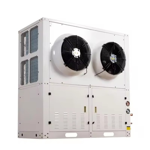 Energy Saving Dual Air Fan Refrigeration Condensing Unit Vertical Cabinet Compressor Set for Chilling Storage