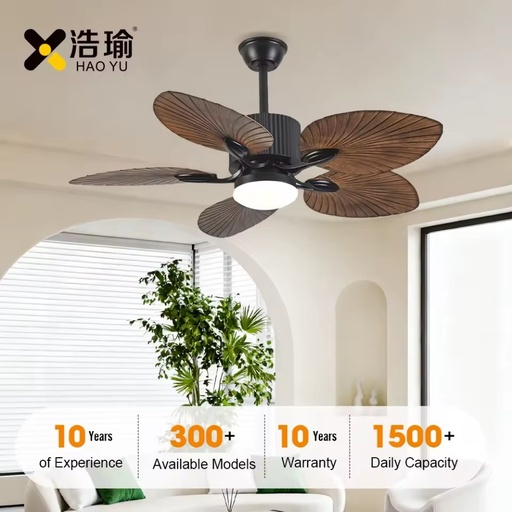 #3151 Factory Wholesale 52-Inch 5 Abs Blade DC Motor Modern Decorative Ceiling Fan Remote Control Electric Energy Saving Home