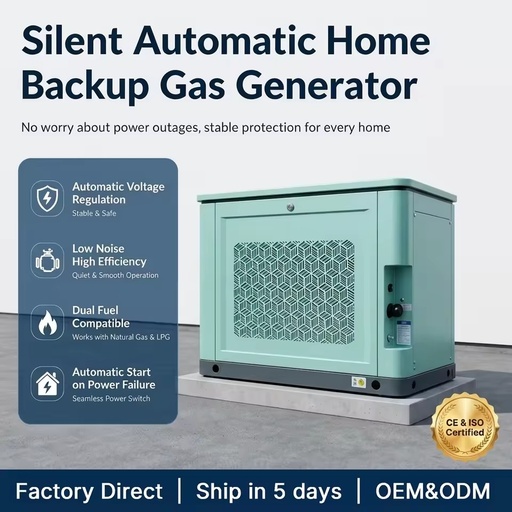 18kW / 22kVA Residential Backup Generator Dual Fuel NG LPG Easy Installation Moisture Resistant Support Stand