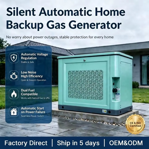 15kW / 19kVA Whole House Generator Natural Gas LPG Dual Fuel with Long Runtime and Easy Maintenance