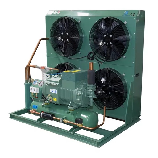 High Performance 30HP Compressor 4-Fan Air Cooled Condensing Unit Cold Storage Refrigeration Heat Exchange Parts