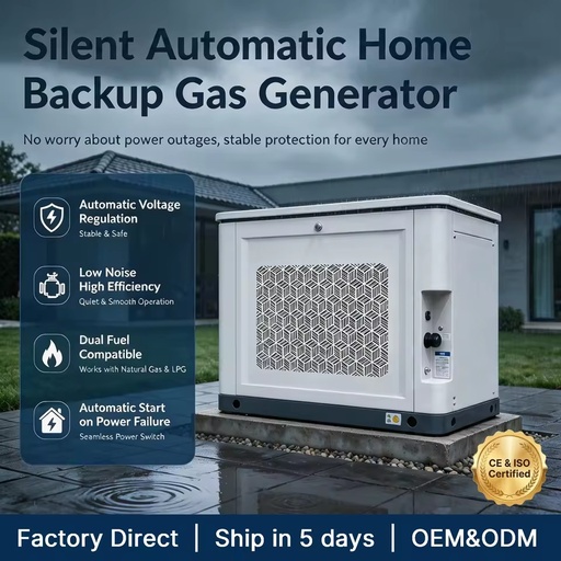 15kW / 19kVA Dual Fuel Home Backup Generator with 96H Salt Spray Tested Outdoor Durability