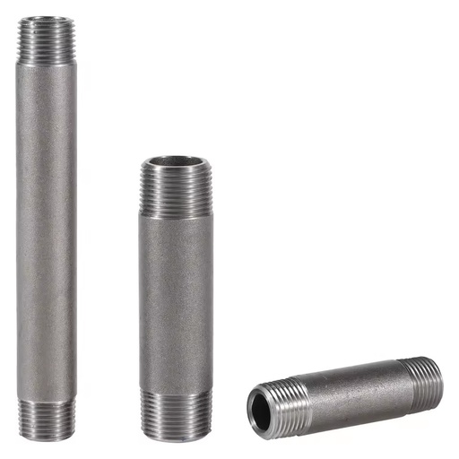 NPT Male Steel Pipe Nipple Straight ASTM A733 ASTM A106 Gr B 3/4" Close Thread End ASME B1.20.1 NPT Length 102mm (4 "); Sch 80