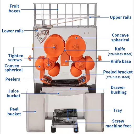 US Stock Commercial Orange Juicer Automatic Machine on Sale