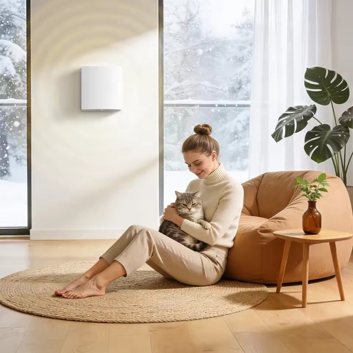 Ductless ERV Unit 200V 300W Heater Air Recuperator Smart Tuya Control VMC Double Flux Positive Pressure Home Ventilation System