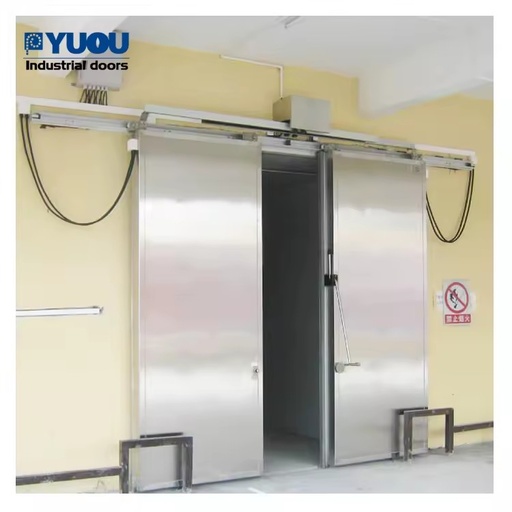 Industrial Cold Room Door System Freestanding Electric Design Featuring Manual Sliding and Hinged Panels for Custom Platform