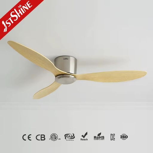 1stshine ABS Blade Flush Mounted Low Power Consumption Elegant Design Eco Friendly Dimmable Speed Voice Control Ceiling Fan