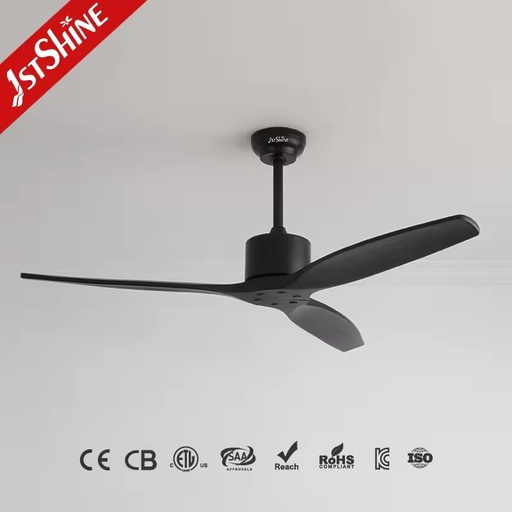 1stshine Solid Wood Blades Powerful Airflow Ultra Quiet Voice Assistant 6 Speeds Ceiling Fan With Remote Control