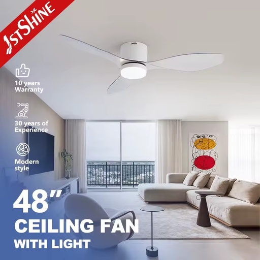 1stshine Hot Selling Fans Clear Blades Dimmable LED Light Summer Winter Mode Durable Quality Easy Installation Ceiling Fan