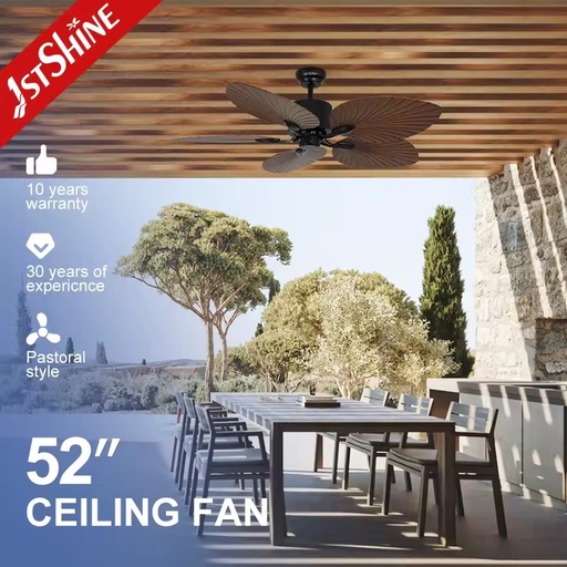 1stshine 5 Blades Classical Energy Saving Home Decor Low Power Consumption TUYA Wifi Smart APP Control Eco Friendly Ceiling Fan