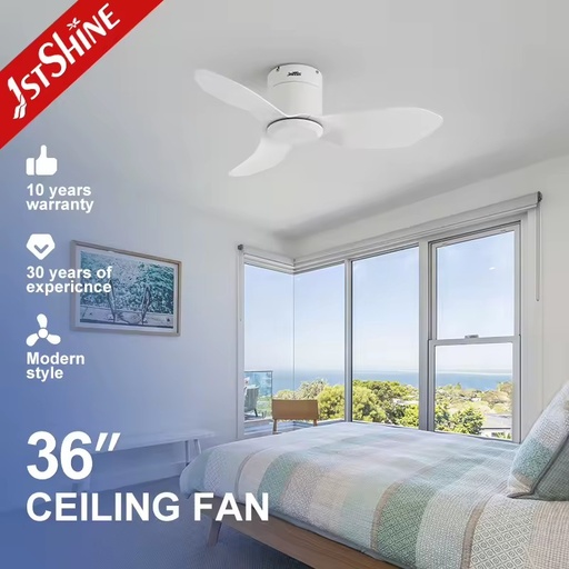 1stshine 36 Inches ABS Blade Flush Intelligent Control Indoor Outdoor Use Heavy Duty Professional Grade Ceiling Fan