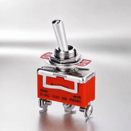 E-TEN1121/1122 SPDT Toggle Switch 12MM 3 Pin 15A 250VAC ON-ON ON-OFF-ON Panel Mount Power Switch for Industrial Equipment