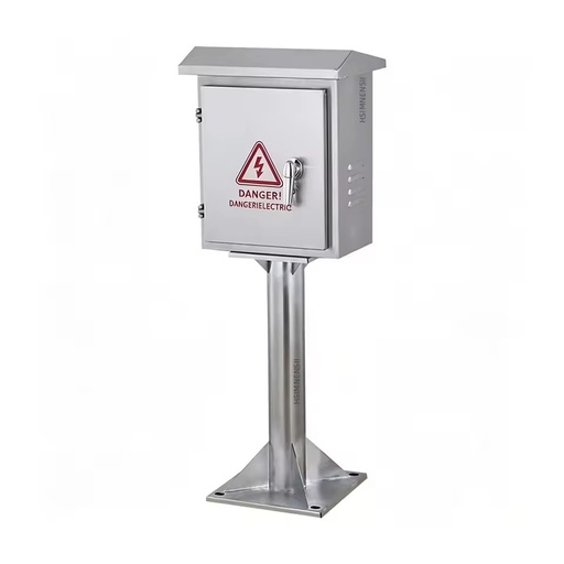 Outdoor Waterproof Stainless Steel Pedestal CCTV Distribution Box for Highway Monitoring