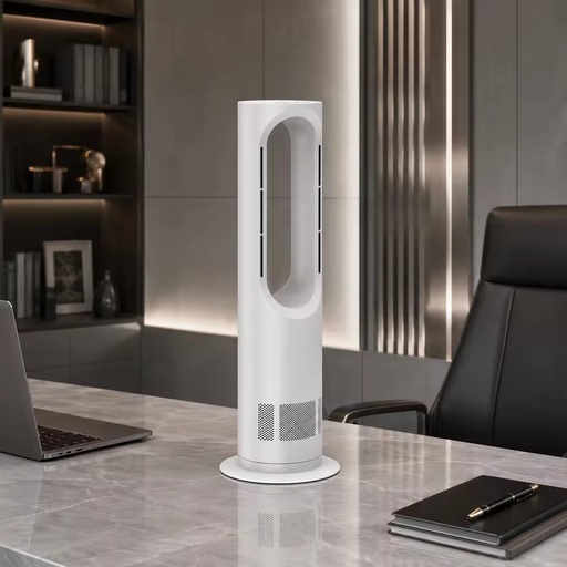 AZ588PRO 25W COOL 1310W PTC HEAT LEAFLLESS TOWER FAN COPPER MOTOR DESK FLOOR BEDROOM OFFICE HOUSEWARM GIFT