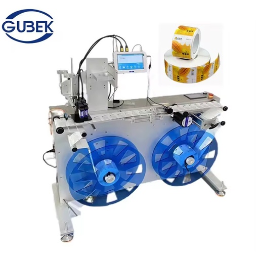 Automatic Labels Rewinding Machine with Date and Batch Code Printer